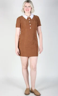 Peep Dress - Sepia