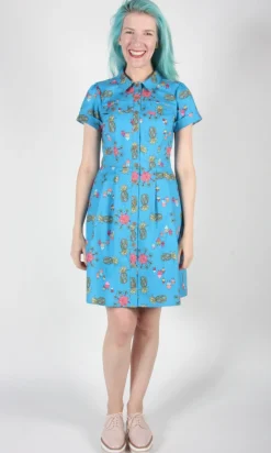 Ptarmigan Dress - Blue Pineapple Party