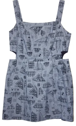 RN756 - 12 - Bluebird Dress - Nautical Chambray