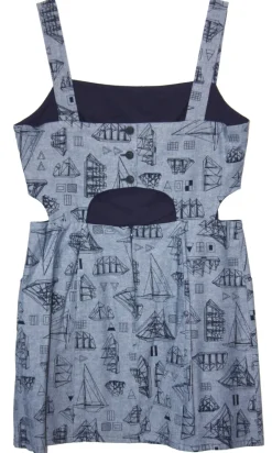 RN756 - 12 - Bluebird Dress - Nautical Chambray