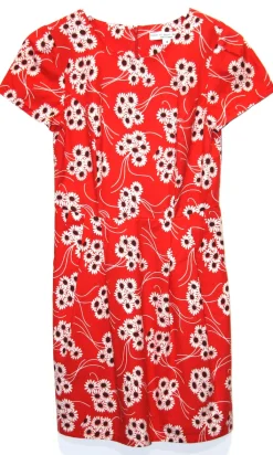 RN355 - 4 - Bobolink Dress - Red Daisies