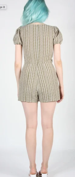 RN847 - 10 - Bufflehead Romper - Sage Eyelet