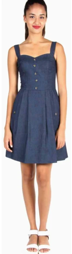 RN761 - 14 - Chlorophonia Dress - Dark Wash