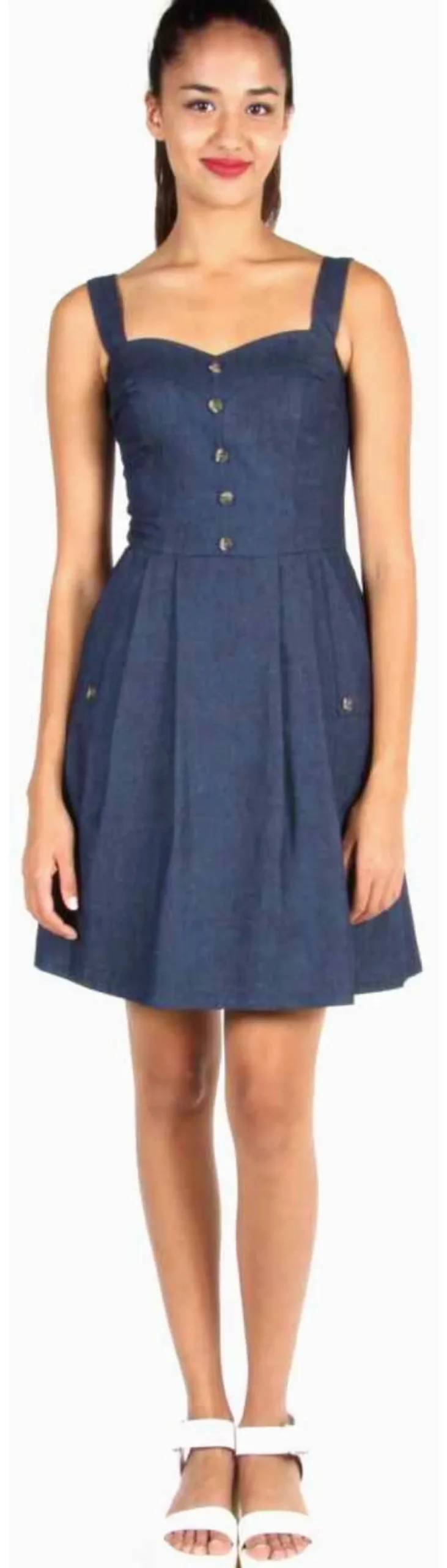 RN761 - 14 - Chlorophonia Dress - Dark Wash