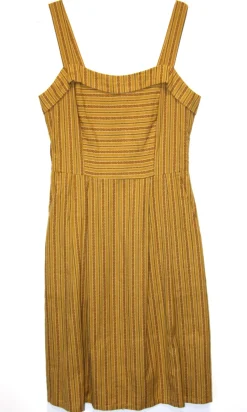 RN740 - 8 - Courlis Dress - Ochre Stripes