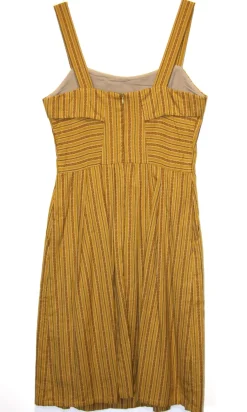 RN740 - 8 - Courlis Dress - Ochre Stripes