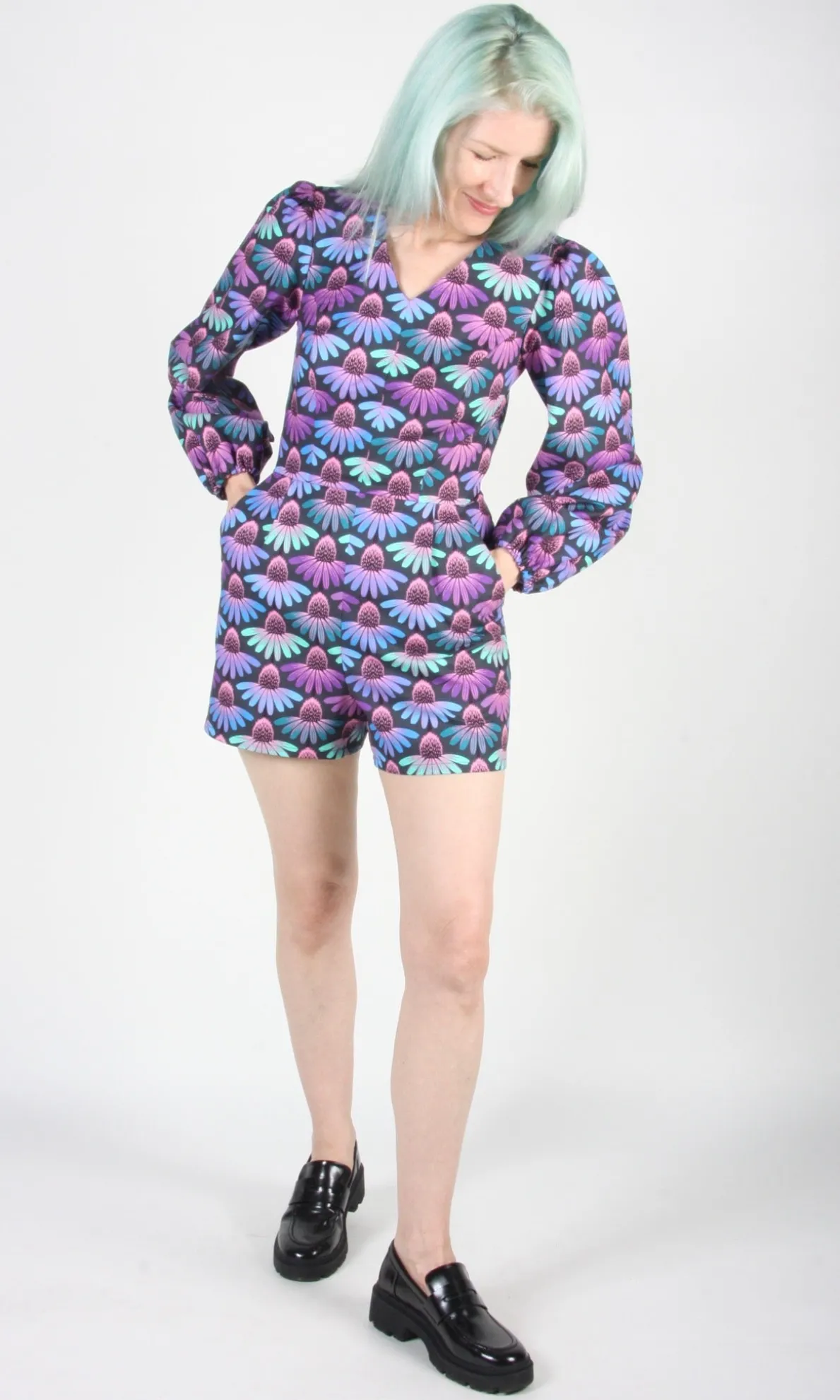 RN858 - 2 - Eave Swallow Romper - Echinacea
