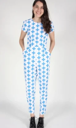 RN479 - 8 - Gyrfalcon Jumpsuit - Blue Crosses