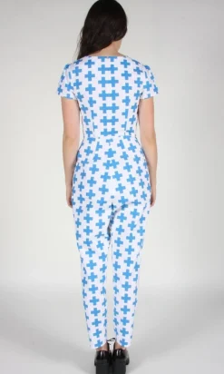 RN479 - 8 - Gyrfalcon Jumpsuit - Blue Crosses