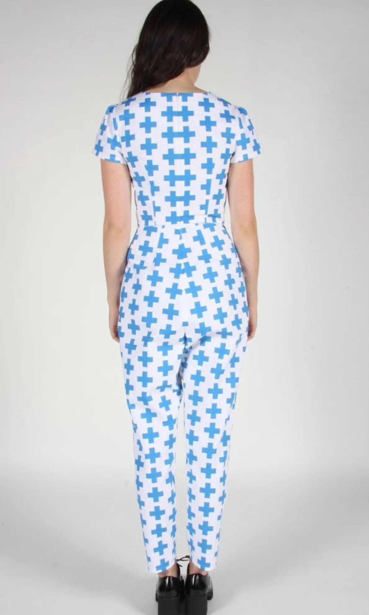 RN479 - 8 - Gyrfalcon Jumpsuit - Blue Crosses