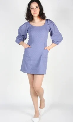 RN244 - 8 - Hummingbird Dress - Periwinkle