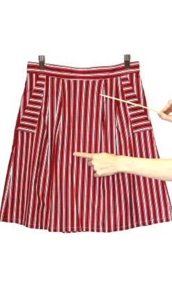 RN498 - 10 - Iora Skirt - Red Stripe