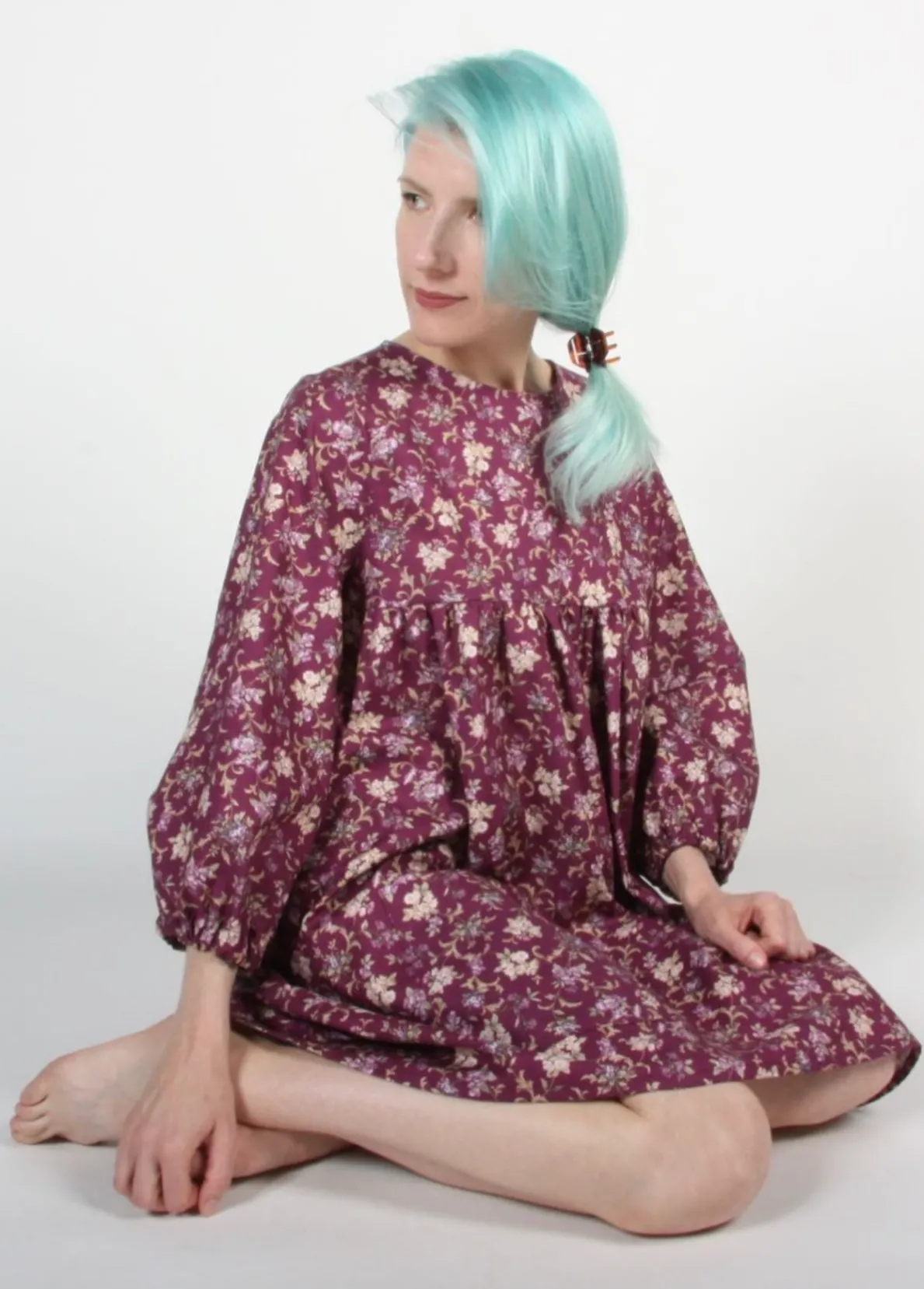 RN735 - 6 - Martin Dress - Purple Posy