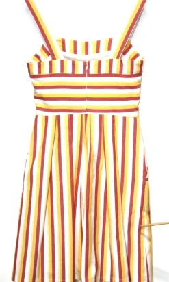 RN588 - 2 - Minivet Dress - Red and Yellow Stripe