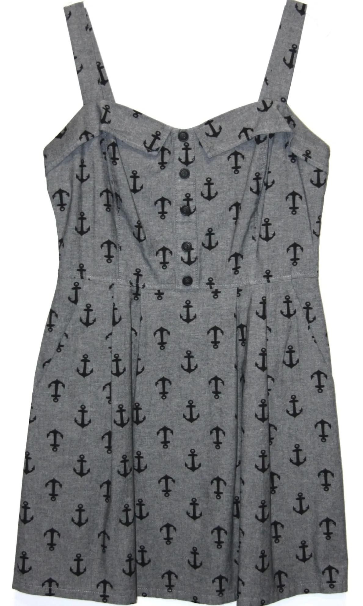 RN786 - 10 - Motmot Dress - Black Anchors
