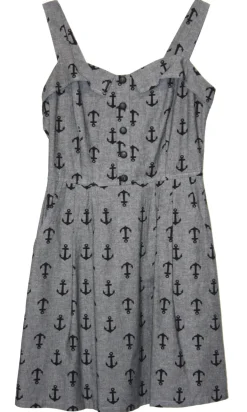 RN840 - 4 - Motmot Dress - Black Anchors