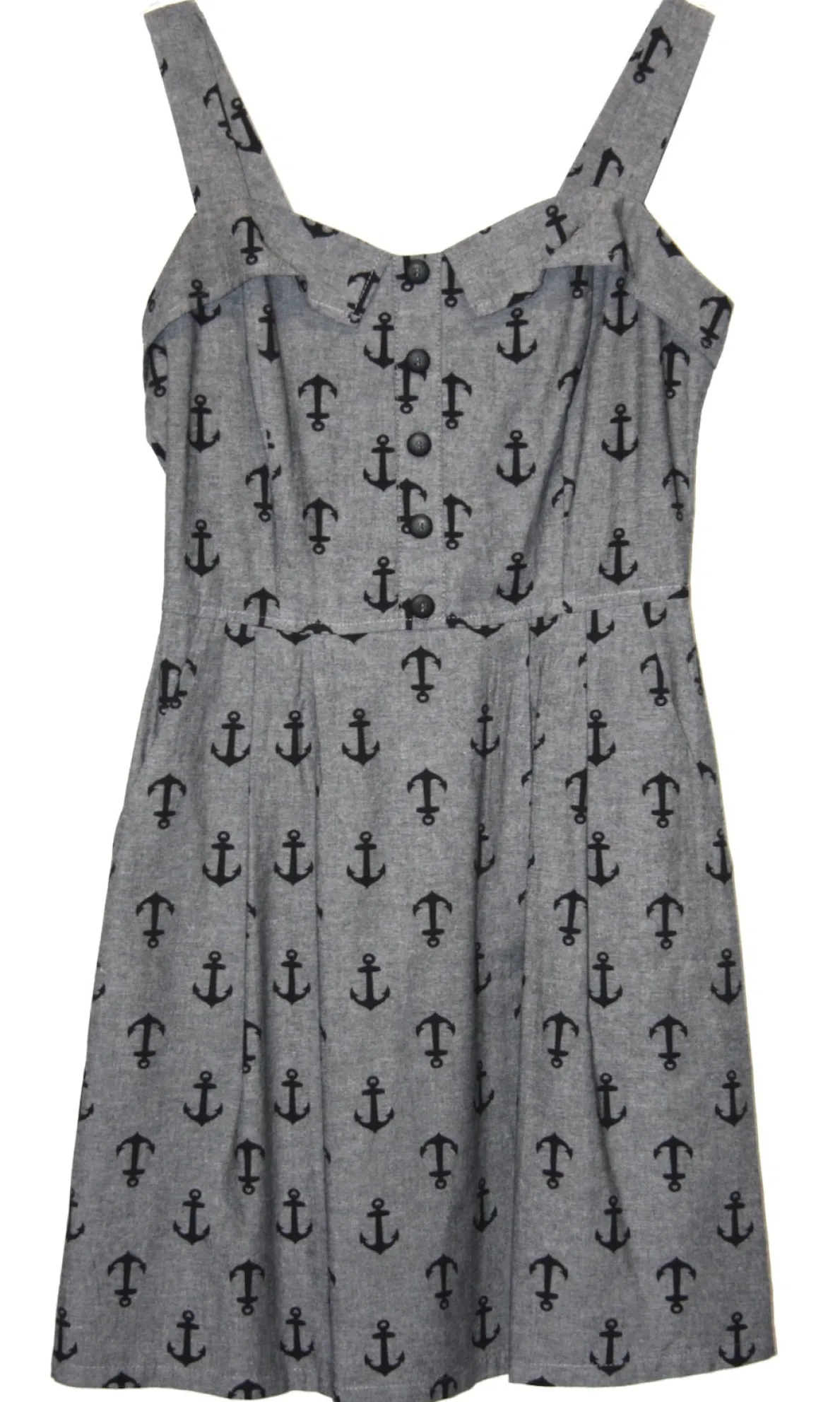 RN840 - 4 - Motmot Dress - Black Anchors