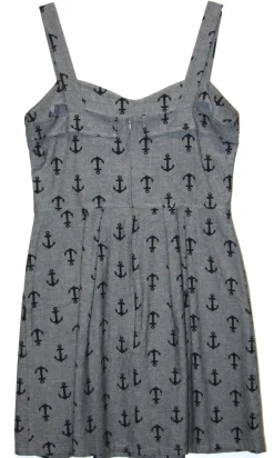 RN786 - 10 - Motmot Dress - Black Anchors
