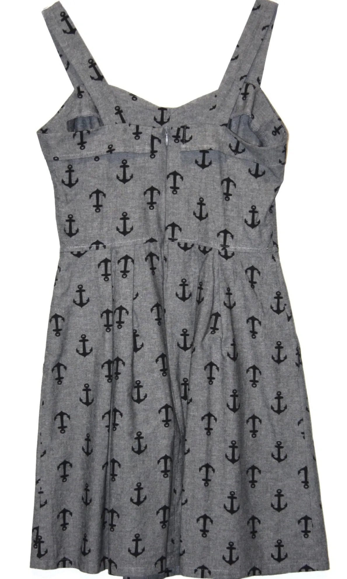 RN840 - 4 - Motmot Dress - Black Anchors