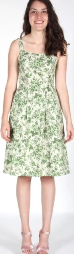RN955 - 6 - Purpletuft Dress - Green Chintz