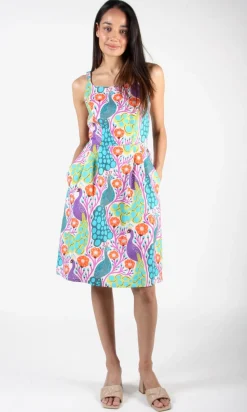 RN589 - 2 - Reedbird Dress - Peacocks