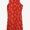RN900 - 4 - Sicklebill Dress - Vermillion Wildflowers