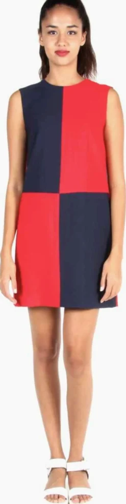 RN701 - 6 - Vanga Dress - Navy/Red