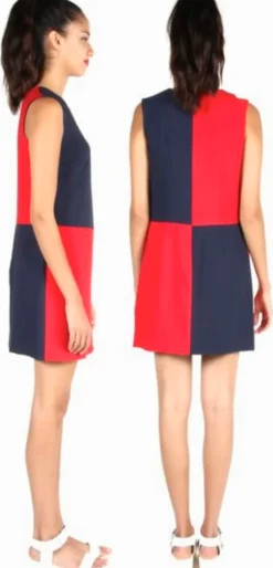 RN701 - 6 - Vanga Dress - Navy/Red
