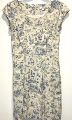 RN820 - 4 - Waterthrush Dress - Cornflower Toile