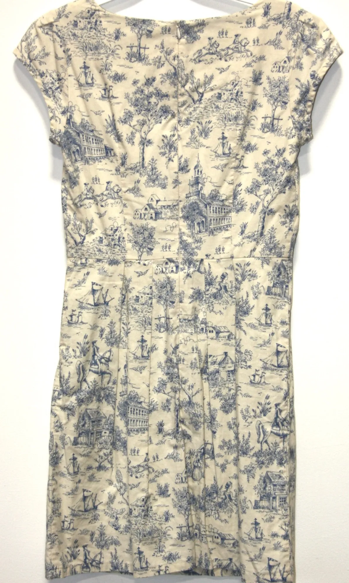 RN820 - 4 - Waterthrush Dress - Cornflower Toile