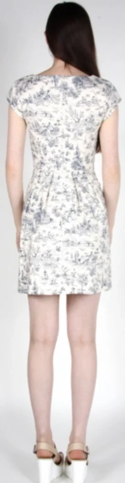 RN820 - 4 - Waterthrush Dress - Cornflower Toile