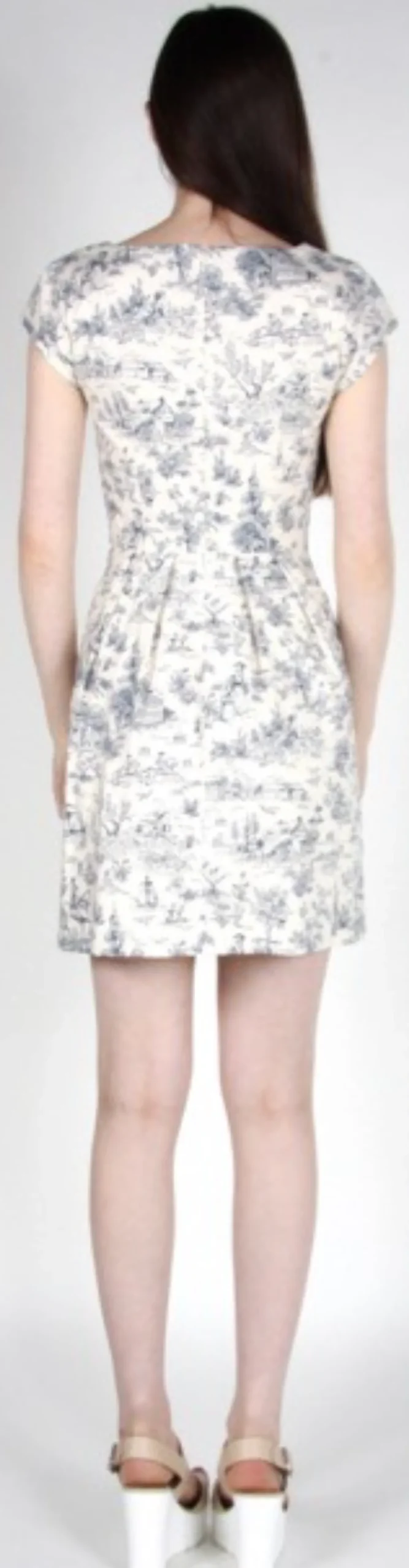RN820 - 4 - Waterthrush Dress - Cornflower Toile