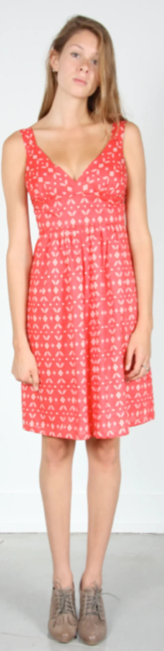 RN - 2 - Wheatear Dress - Coral Diamonds
