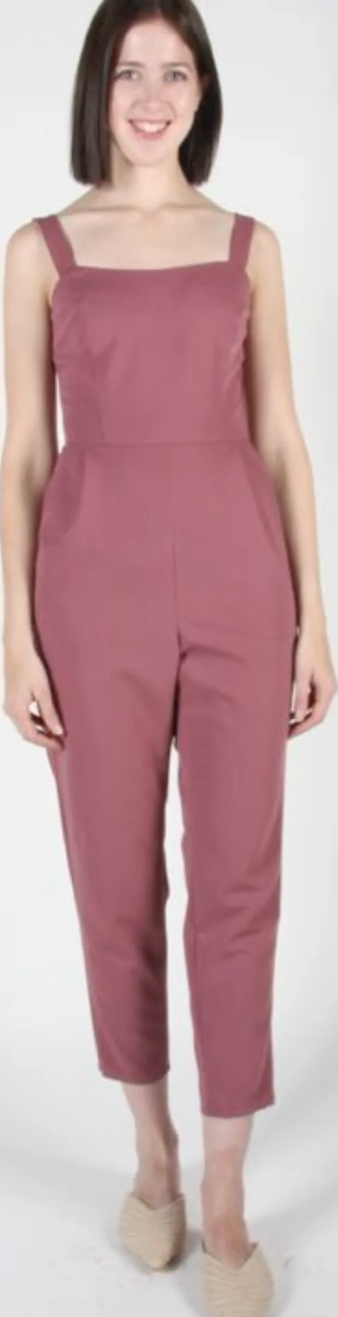 RN891 -16 - Crossbill Jumpsuit - Rose