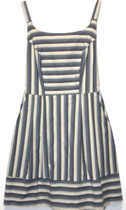 RN821- 10 - Seriema Dress - Blue Stripes