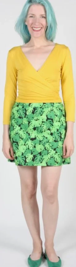 RN723 - L - Échasse Skirt - Philodendron