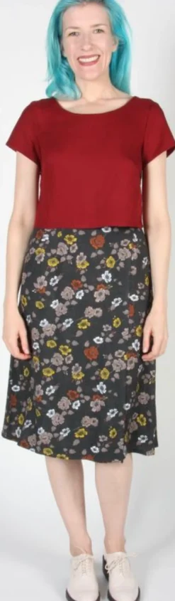 RN875 - M - Tournepierre Skirt - Dusk Blooms