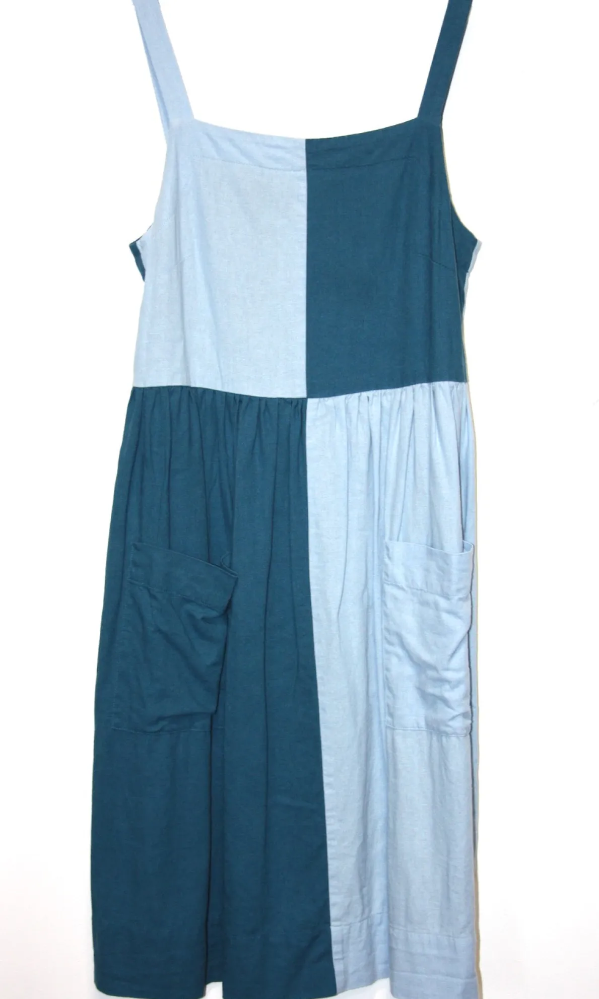 RN908 - S - Timber Doodle Dress - Sea/Sky