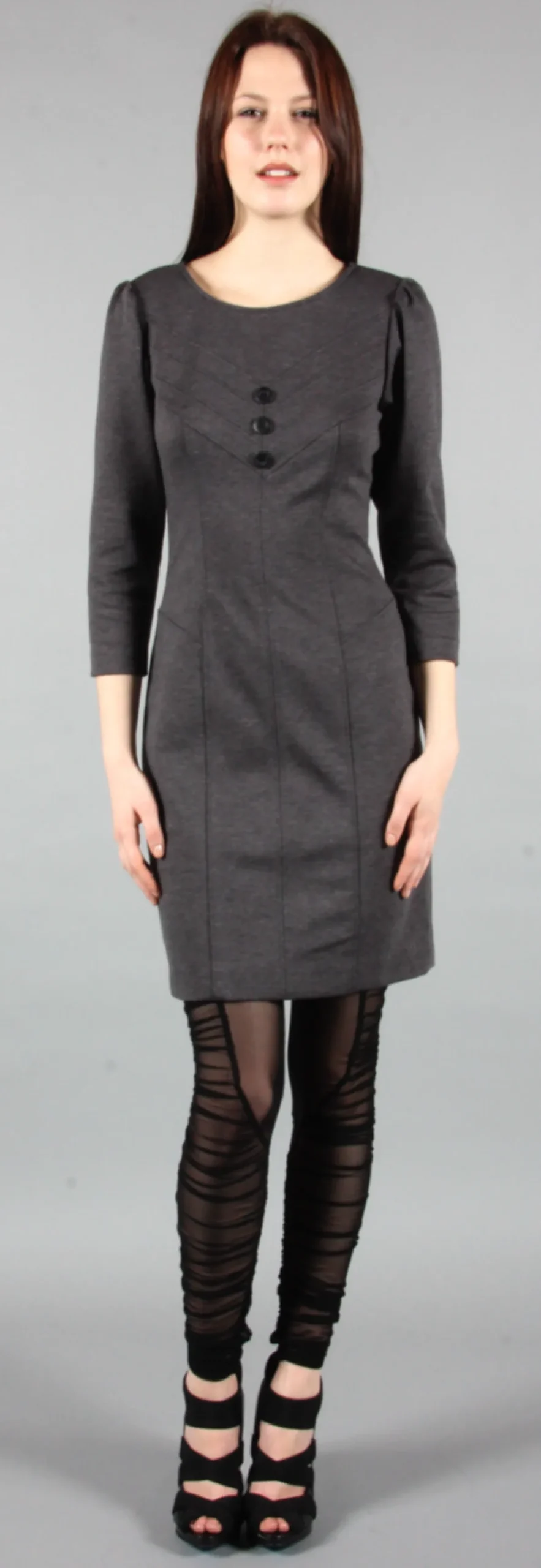 RN845 - XS - Warbler Dress - Charcoal