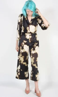 Sarcelle Jumpsuit - Ink Clouds