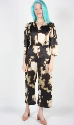 Sarcelle Jumpsuit - Ink Clouds