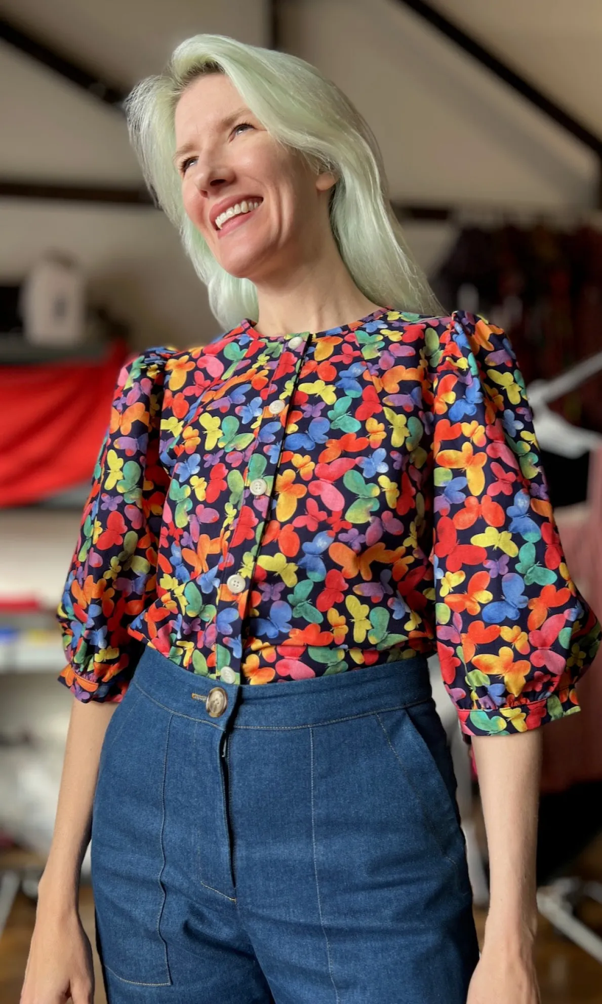 Serin Blouse - Lepidoptera