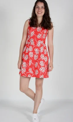 Starfrontlet Dress - Red Daisies
