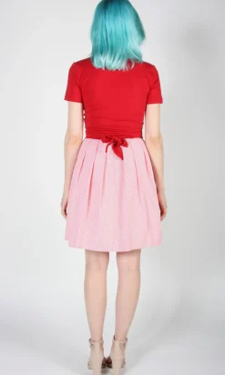 Starique Skirt - Rose Seersucker