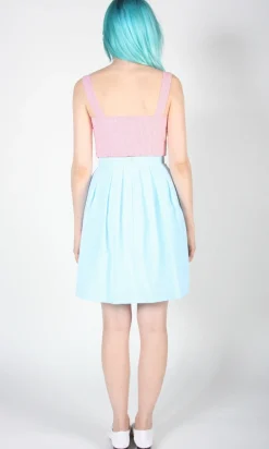 Starique Skirt - Sky Seersucker