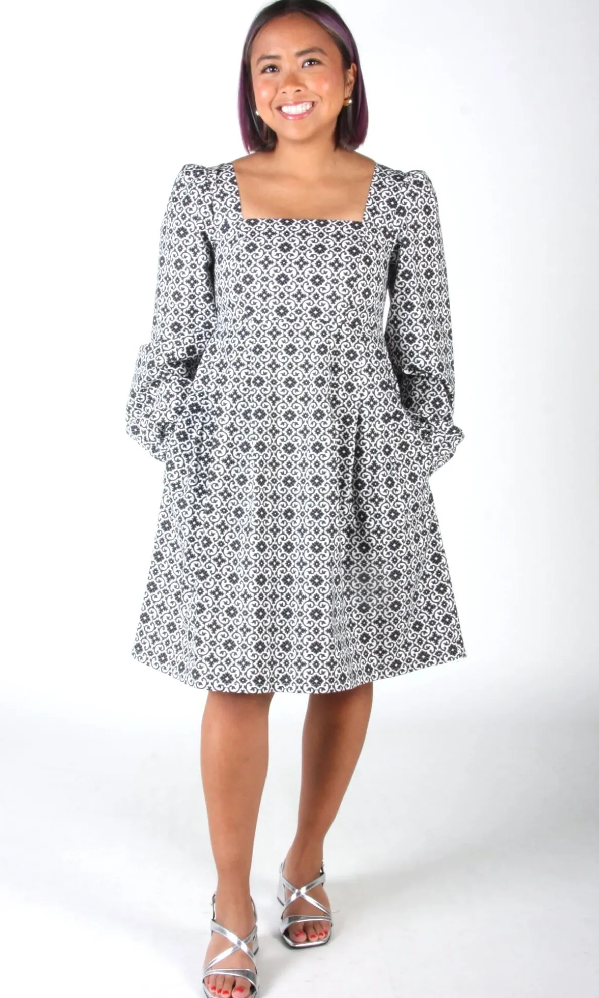 Tailorbird Dress - Quatrefoil