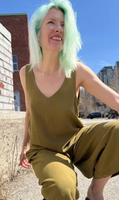 Tawny Pipit Jumpsuit - Golden Moss