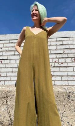 Tawny Pipit Jumpsuit - Golden Moss