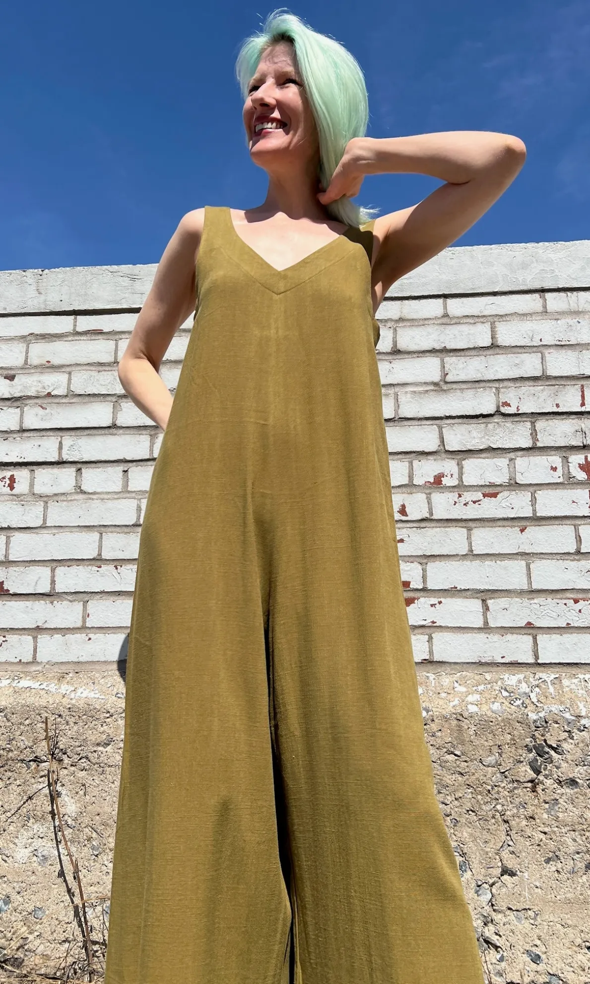 Tawny Pipit Jumpsuit - Golden Moss