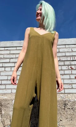 Tawny Pipit Jumpsuit - Golden Moss